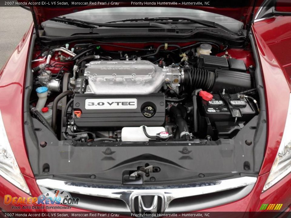 2007 Honda Accord EX-L V6 Sedan Moroccan Red Pearl / Gray Photo #18