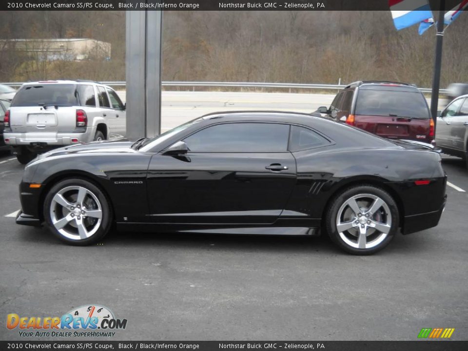 2010 Chevrolet Camaro SS/RS Coupe Black / Black/Inferno Orange Photo #5