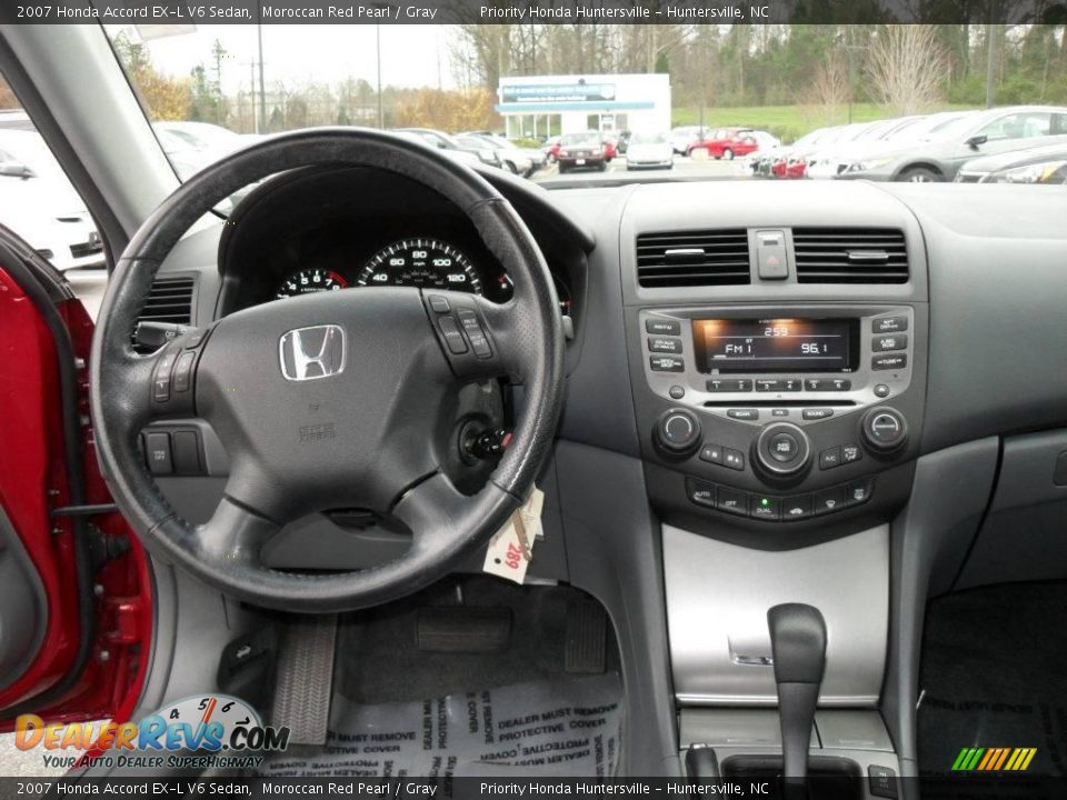 2007 Honda Accord EX-L V6 Sedan Moroccan Red Pearl / Gray Photo #20