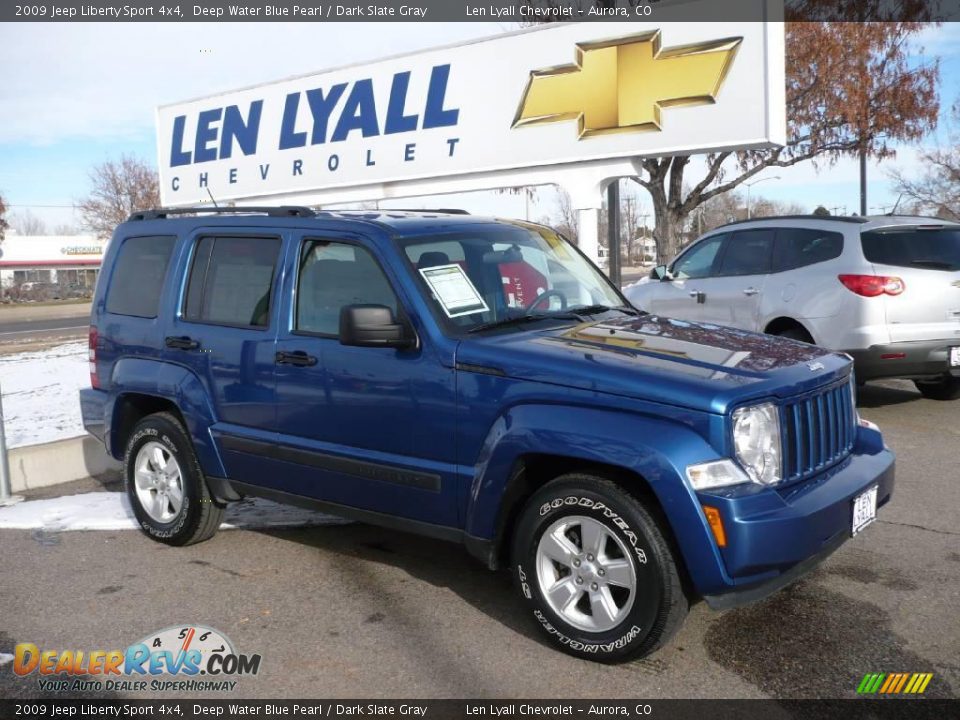 2009 Jeep Liberty Sport 4x4 Deep Water Blue Pearl / Dark Slate Gray Photo #1