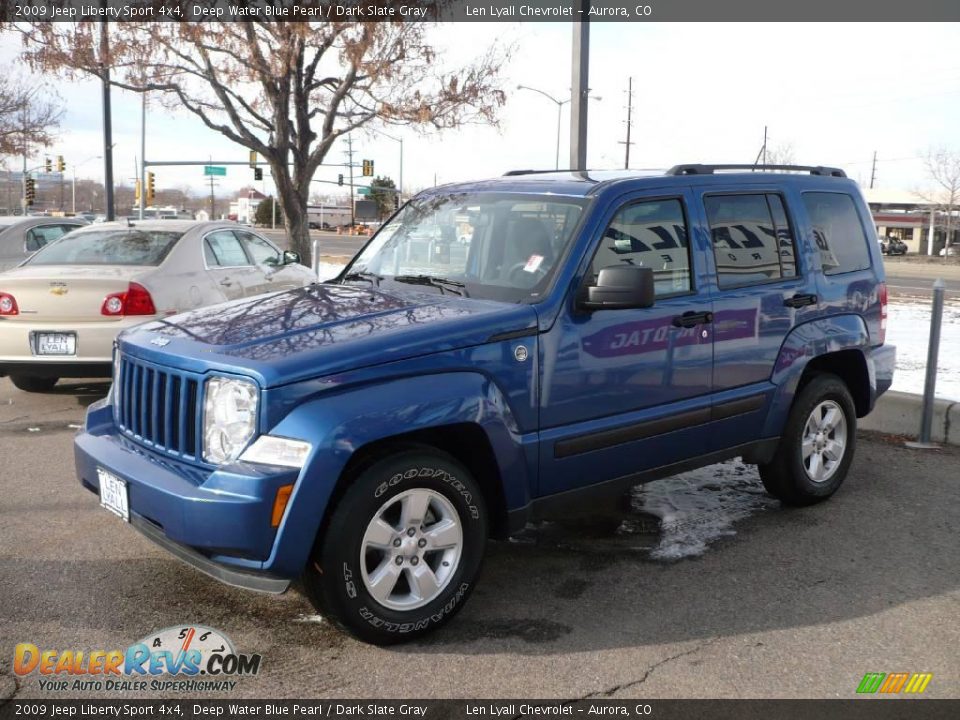 2009 Jeep Liberty Sport 4x4 Deep Water Blue Pearl / Dark Slate Gray Photo #3
