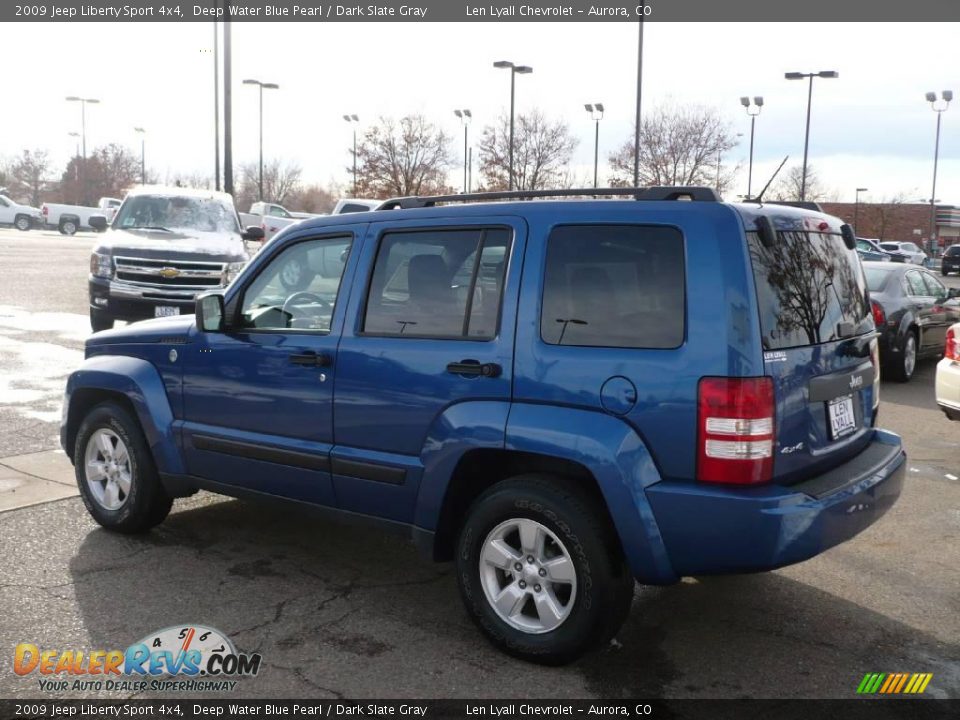 2009 Jeep Liberty Sport 4x4 Deep Water Blue Pearl / Dark Slate Gray Photo #4