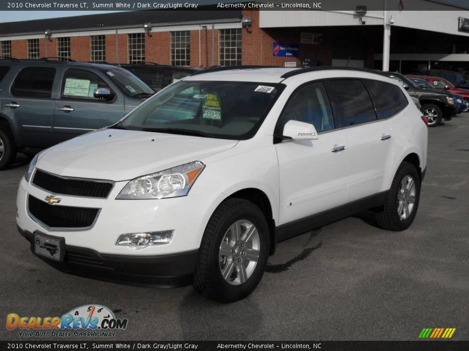 2010 Chevrolet Traverse LT Summit White / Dark Gray/Light Gray Photo #1