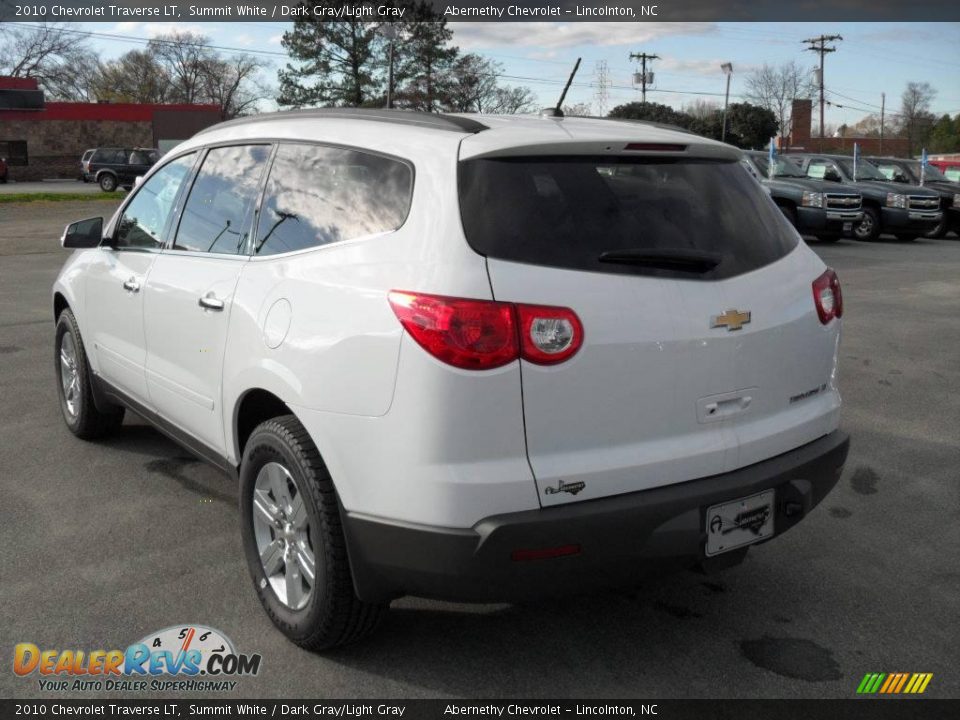 2010 Chevrolet Traverse LT Summit White / Dark Gray/Light Gray Photo #2