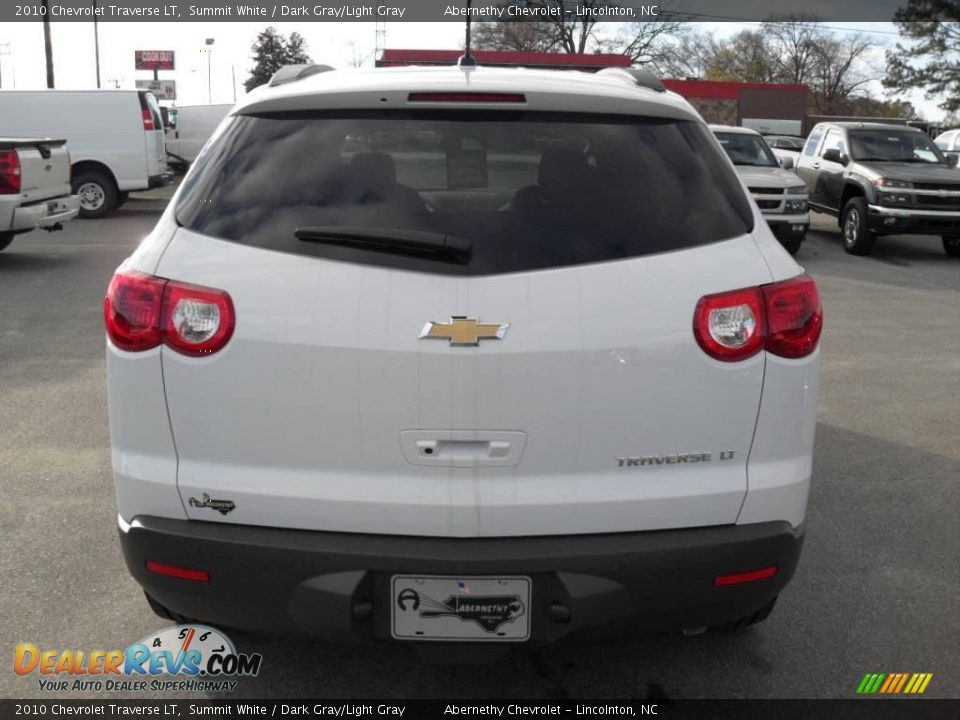 2010 Chevrolet Traverse LT Summit White / Dark Gray/Light Gray Photo #3
