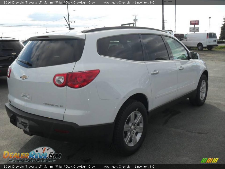 2010 Chevrolet Traverse LT Summit White / Dark Gray/Light Gray Photo #4