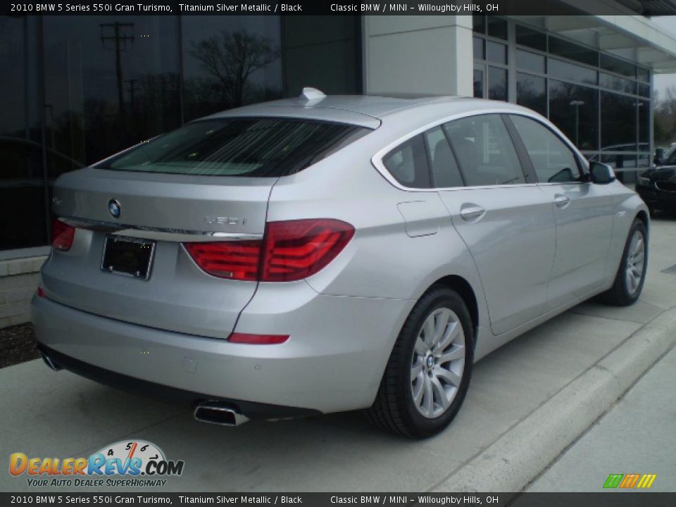 2010 BMW 5 Series 550i Gran Turismo Titanium Silver Metallic / Black Photo #1