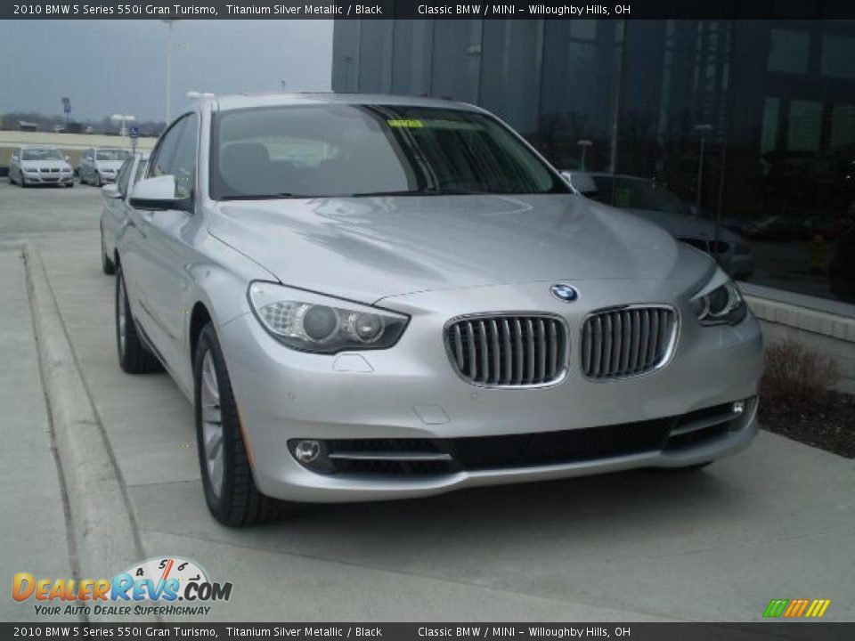 2010 BMW 5 Series 550i Gran Turismo Titanium Silver Metallic / Black Photo #2