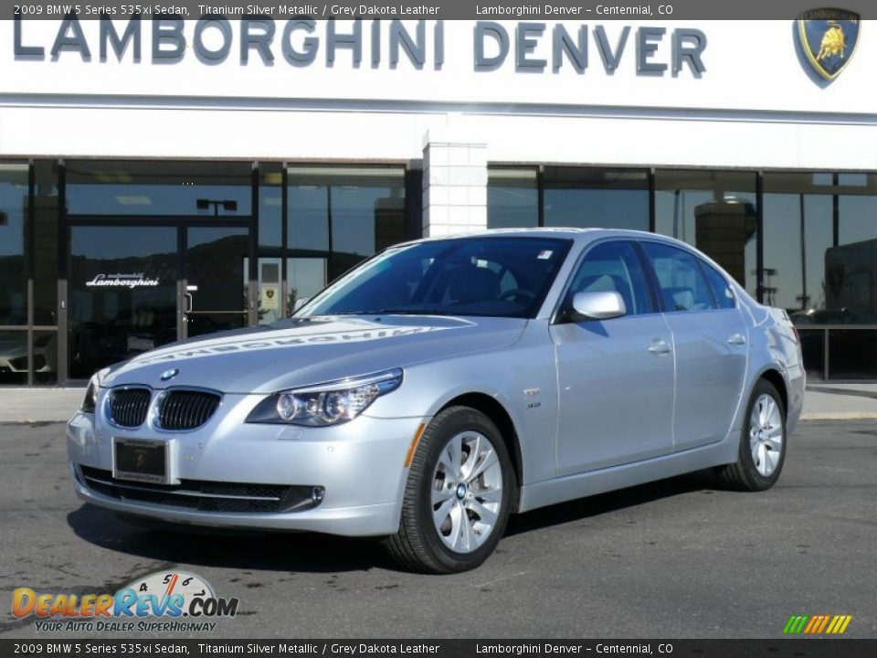 2009 BMW 5 Series 535xi Sedan Titanium Silver Metallic / Grey Dakota Leather Photo #1