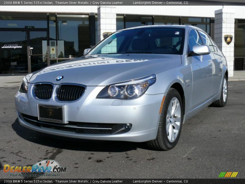 2009 BMW 5 Series 535xi Sedan Titanium Silver Metallic / Grey Dakota Leather Photo #2