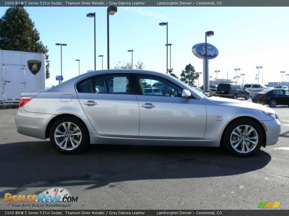 2009 BMW 5 Series 535xi Sedan Titanium Silver Metallic / Grey Dakota Leather Photo #5