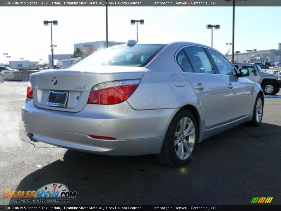 2009 BMW 5 Series 535xi Sedan Titanium Silver Metallic / Grey Dakota Leather Photo #6