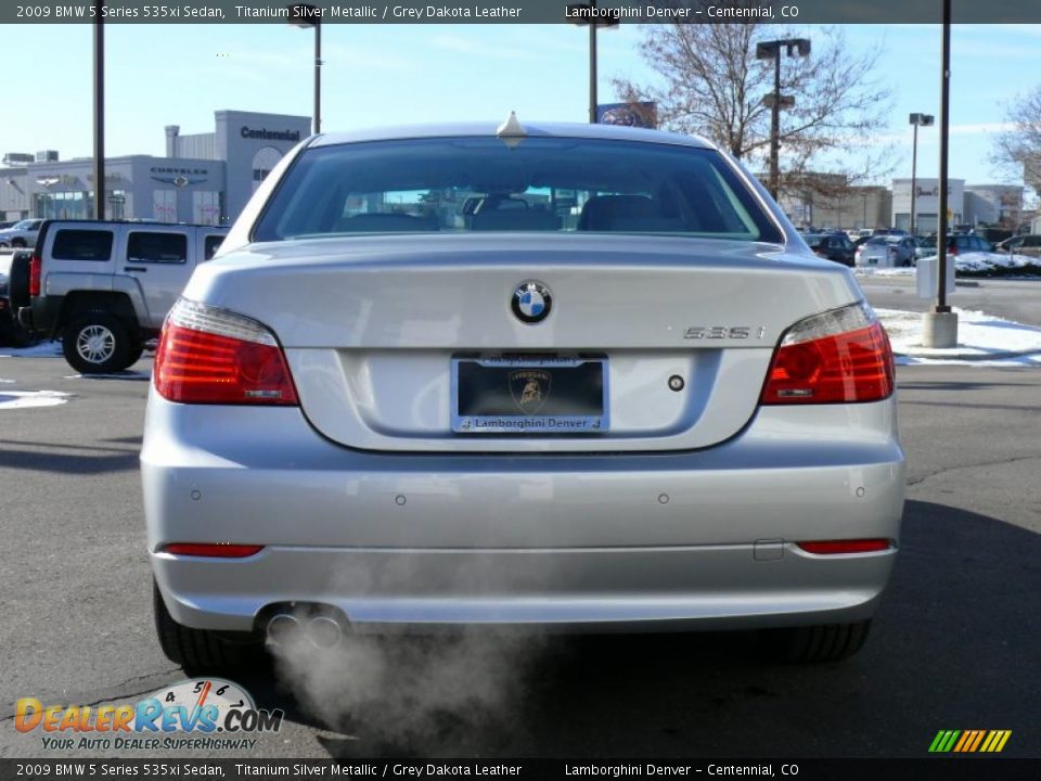 2009 BMW 5 Series 535xi Sedan Titanium Silver Metallic / Grey Dakota Leather Photo #7