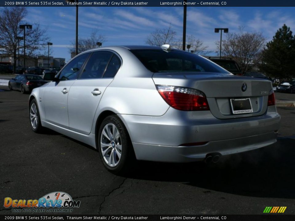 2009 BMW 5 Series 535xi Sedan Titanium Silver Metallic / Grey Dakota Leather Photo #8
