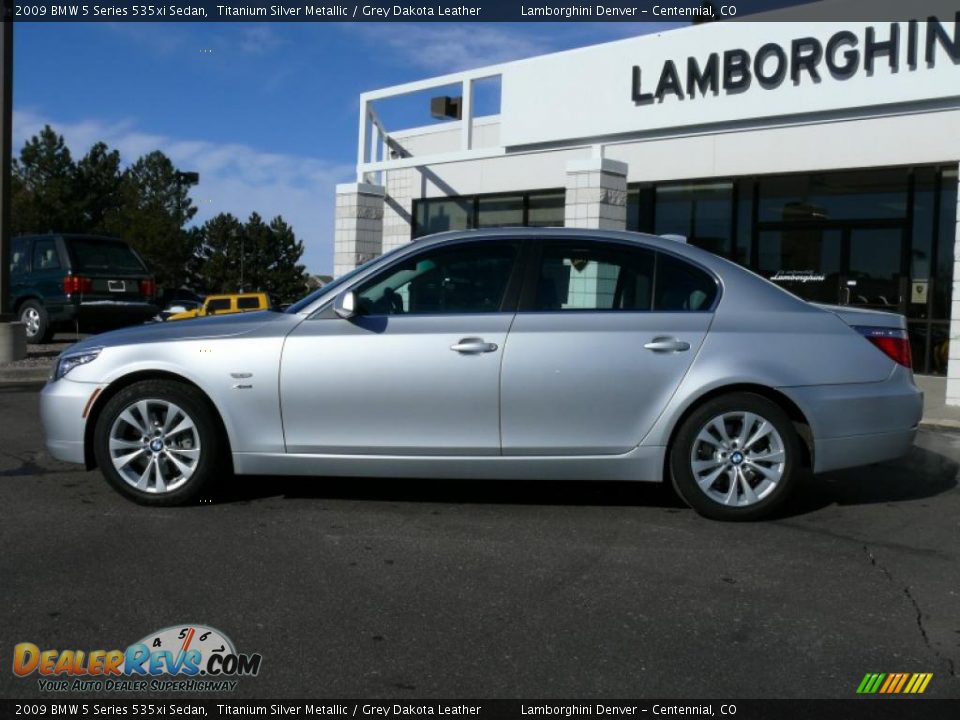2009 BMW 5 Series 535xi Sedan Titanium Silver Metallic / Grey Dakota Leather Photo #9