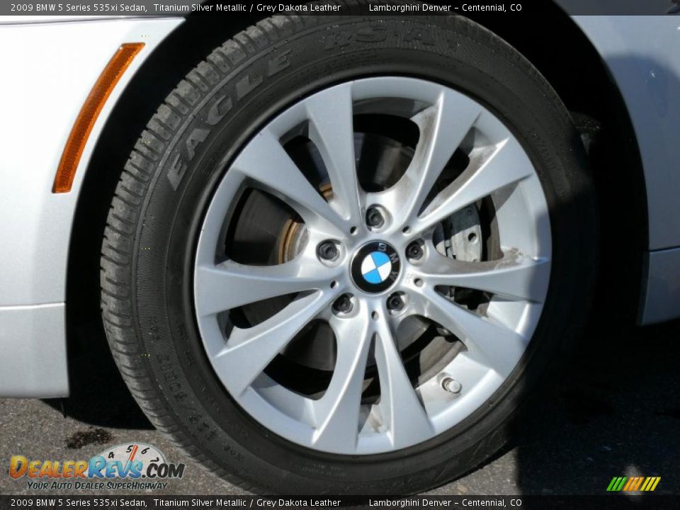 2009 BMW 5 Series 535xi Sedan Titanium Silver Metallic / Grey Dakota Leather Photo #31
