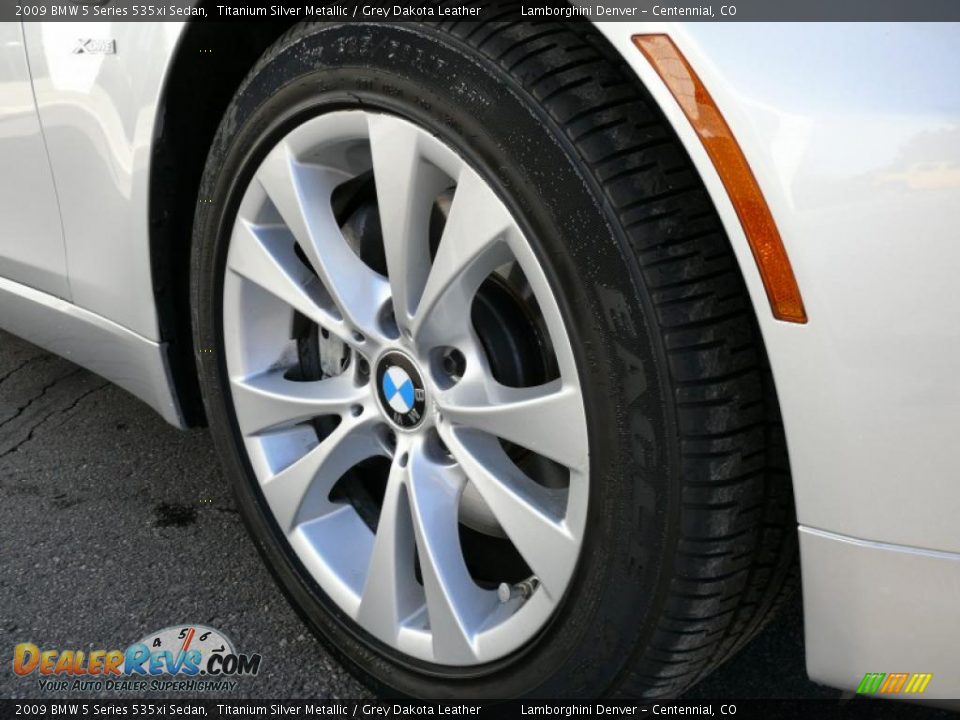 2009 BMW 5 Series 535xi Sedan Titanium Silver Metallic / Grey Dakota Leather Photo #32
