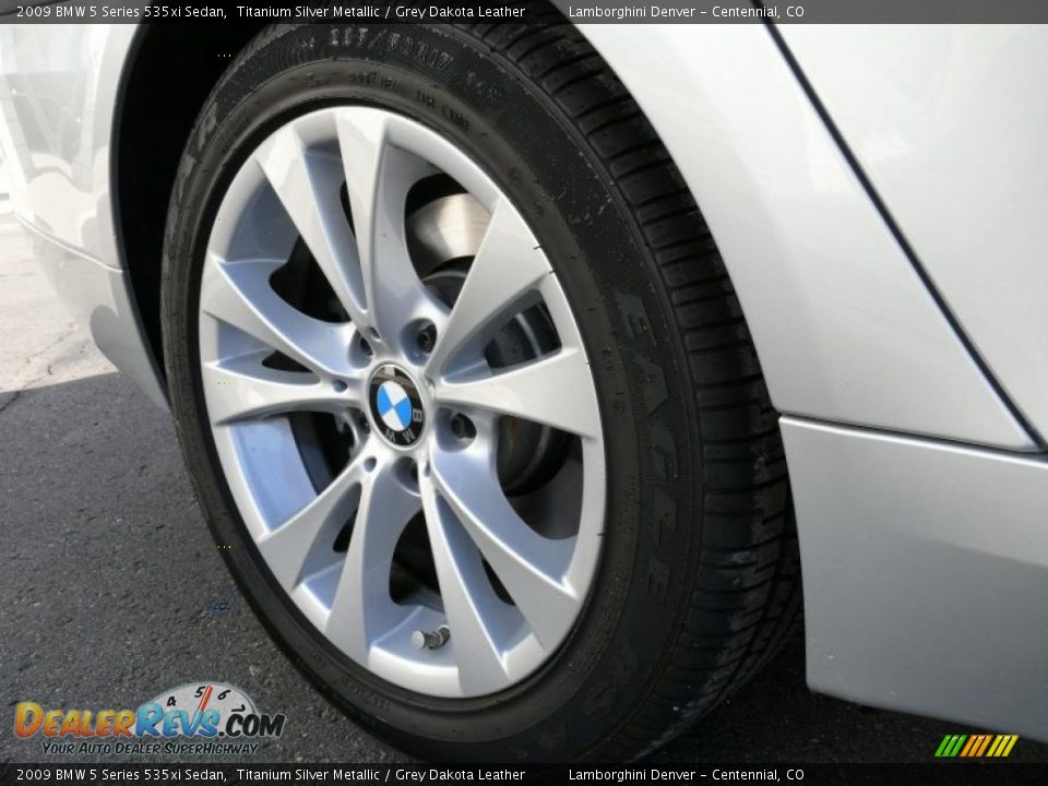 2009 BMW 5 Series 535xi Sedan Titanium Silver Metallic / Grey Dakota Leather Photo #33