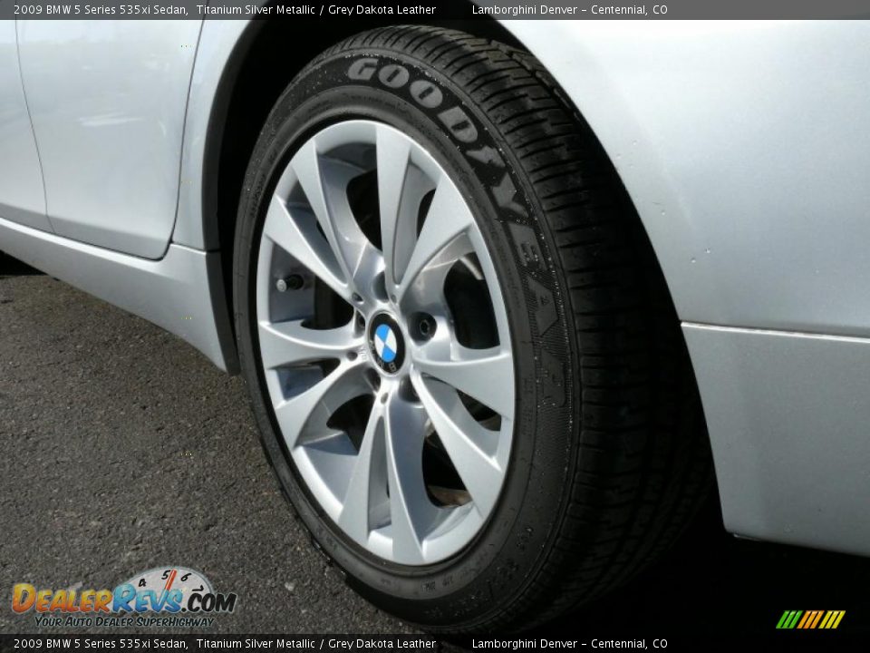 2009 BMW 5 Series 535xi Sedan Titanium Silver Metallic / Grey Dakota Leather Photo #34