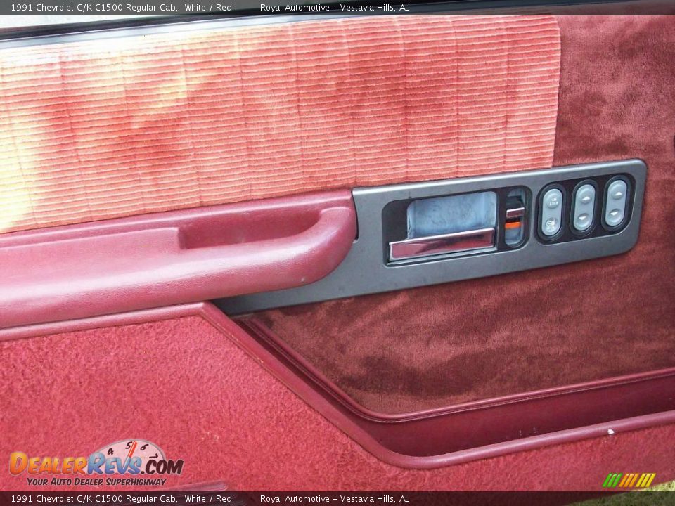 1991 Chevrolet C/K C1500 Regular Cab White / Red Photo #5
