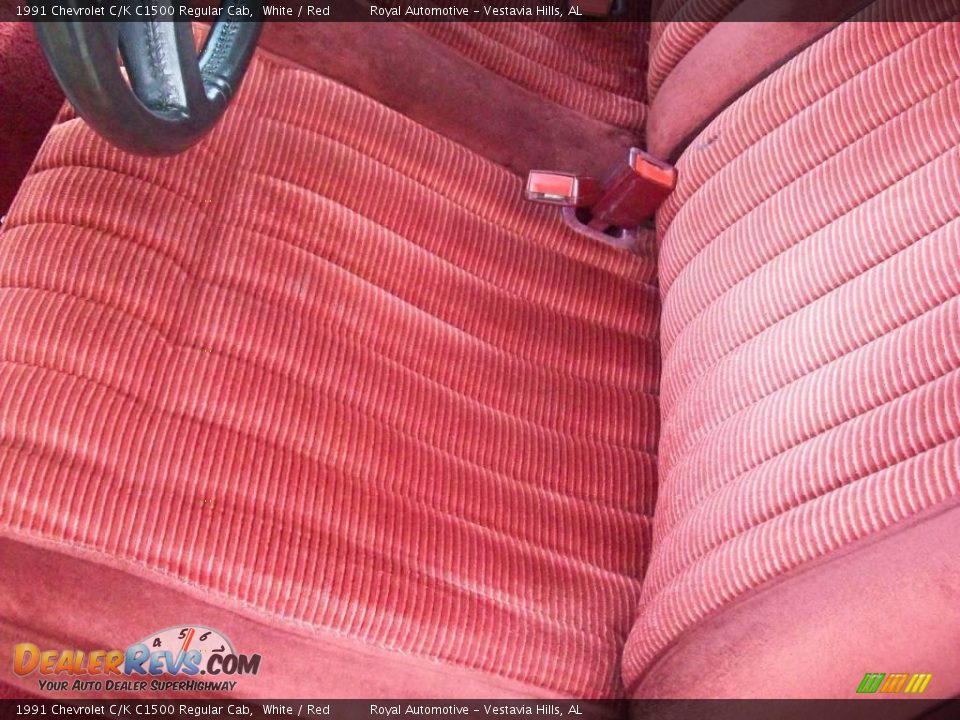 1991 Chevrolet C/K C1500 Regular Cab White / Red Photo #7