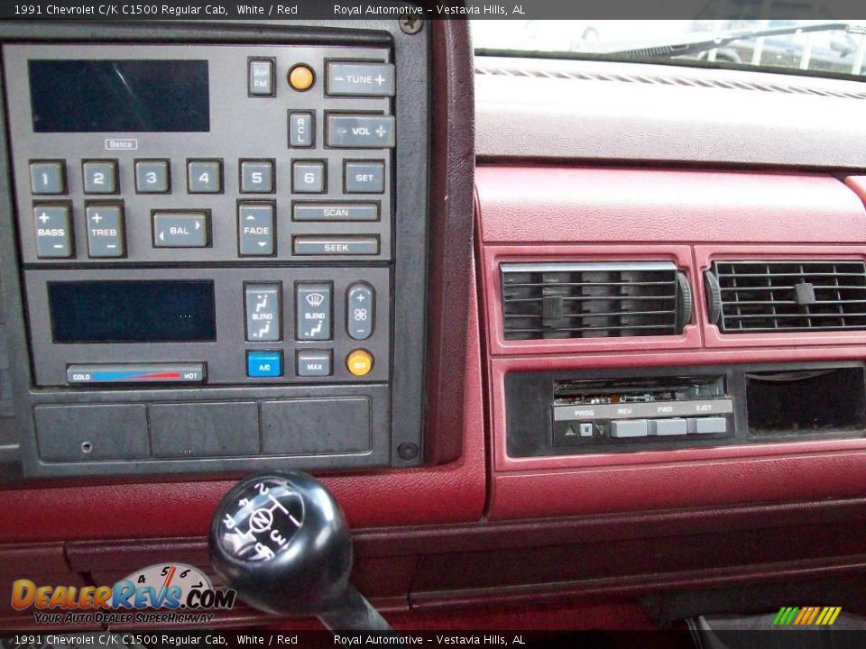 1991 Chevrolet C/K C1500 Regular Cab White / Red Photo #10