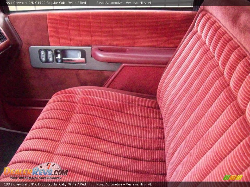 1991 Chevrolet C/K C1500 Regular Cab White / Red Photo #11