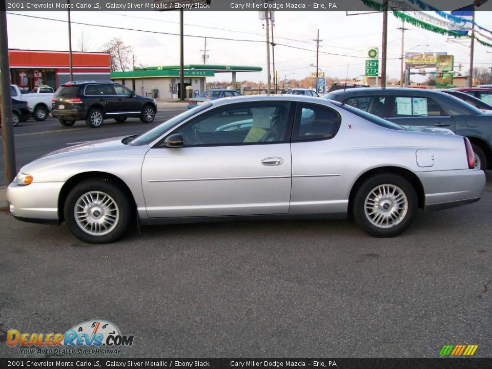 2001 Chevrolet Monte Carlo LS Galaxy Silver Metallic / Ebony Black Photo #2