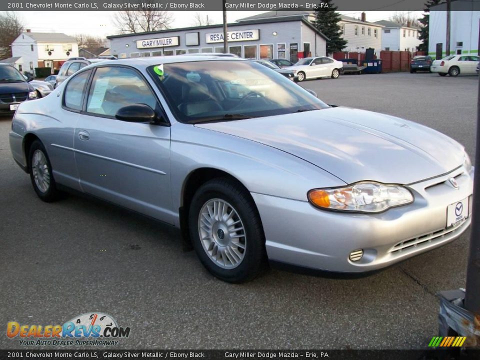 2001 Chevrolet Monte Carlo LS Galaxy Silver Metallic / Ebony Black Photo #6
