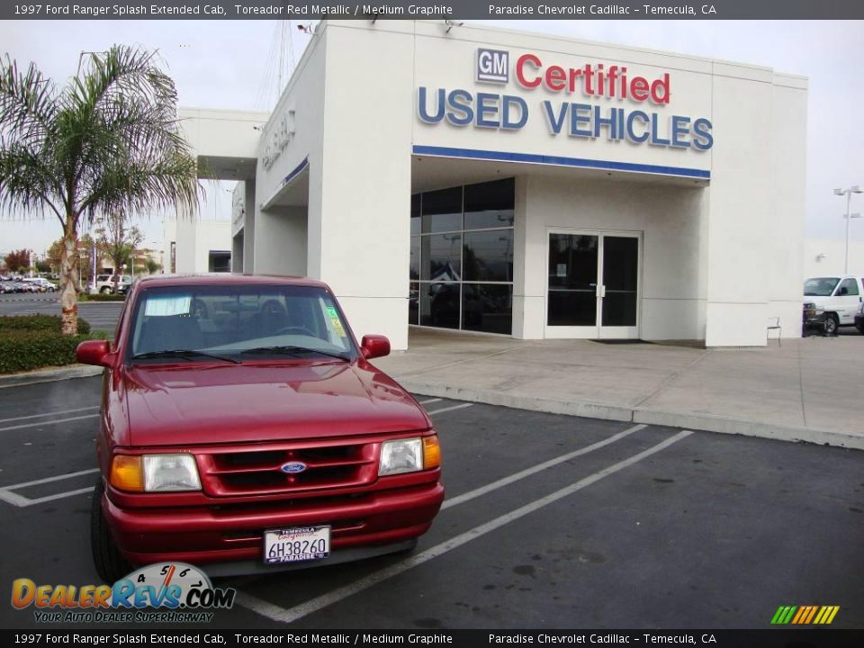 1997 Ford Ranger Splash Extended Cab Toreador Red Metallic / Medium Graphite Photo #2