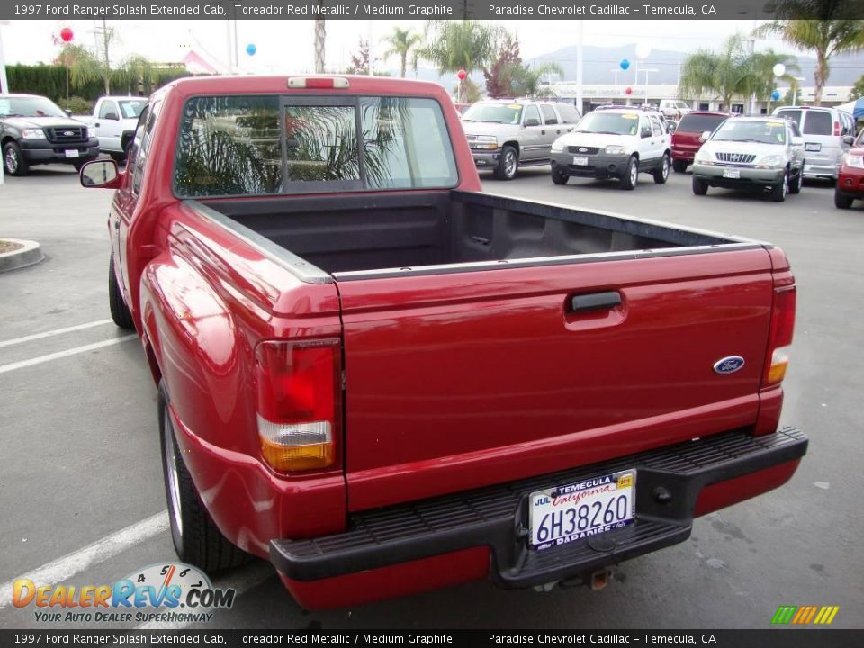1997 Ford Ranger Splash Extended Cab Toreador Red Metallic / Medium Graphite Photo #11