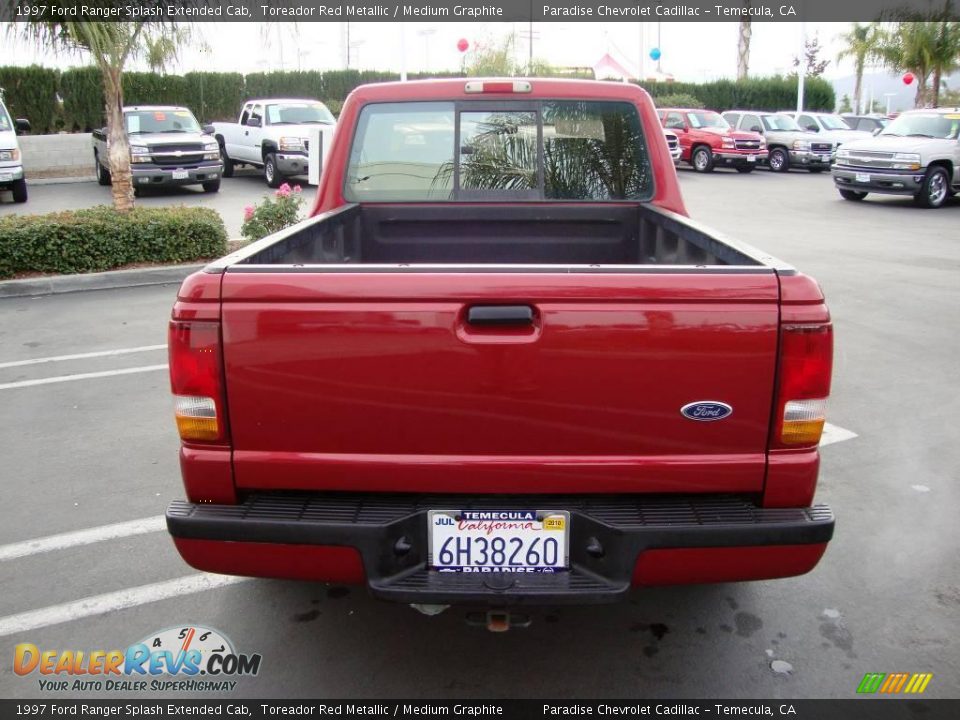 1997 Ford Ranger Splash Extended Cab Toreador Red Metallic / Medium Graphite Photo #12