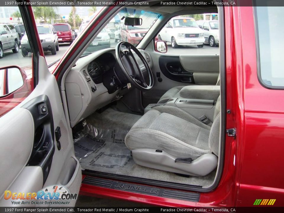 1997 Ford Ranger Splash Extended Cab Toreador Red Metallic / Medium Graphite Photo #13