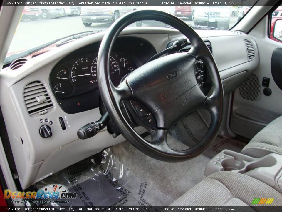 1997 Ford Ranger Splash Extended Cab Toreador Red Metallic / Medium Graphite Photo #17
