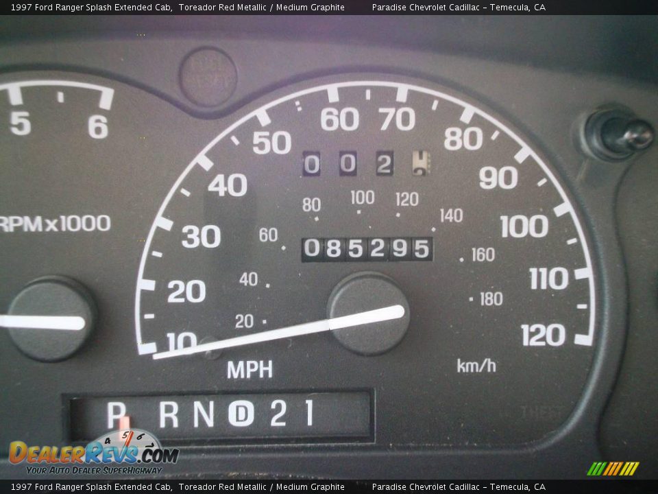 1997 Ford Ranger Splash Extended Cab Toreador Red Metallic / Medium Graphite Photo #30