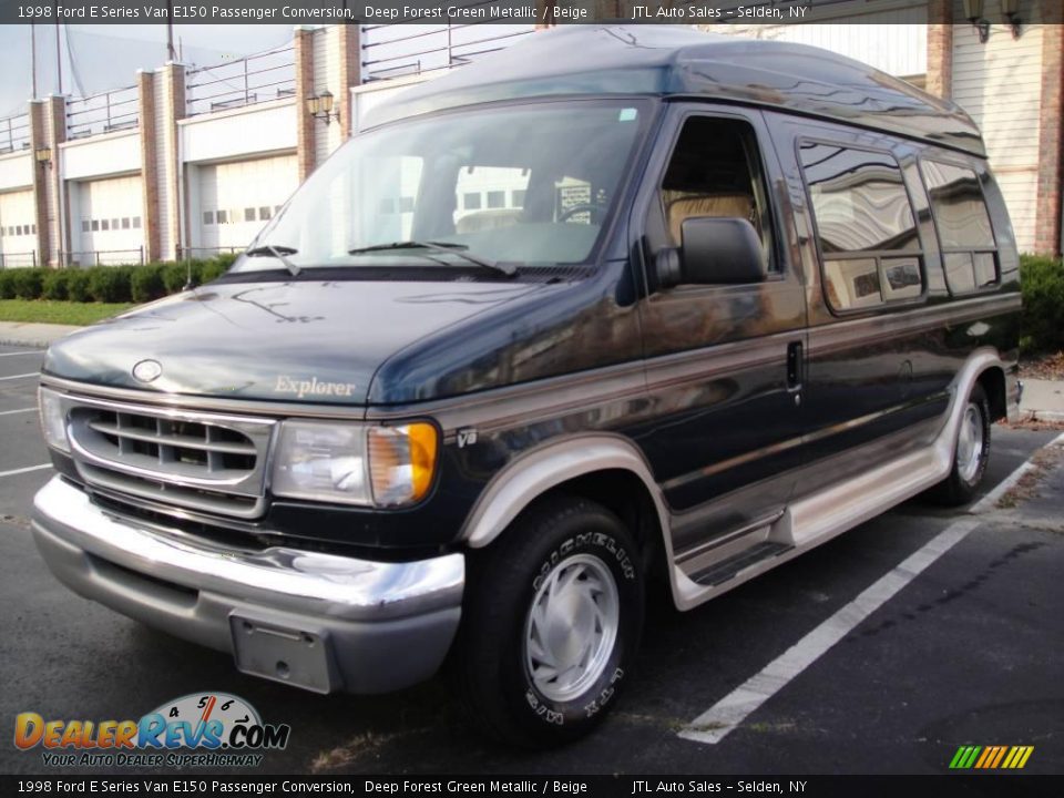 1998 Ford E Series Van E150 Passenger Conversion Deep Forest Green Metallic / Beige Photo #1