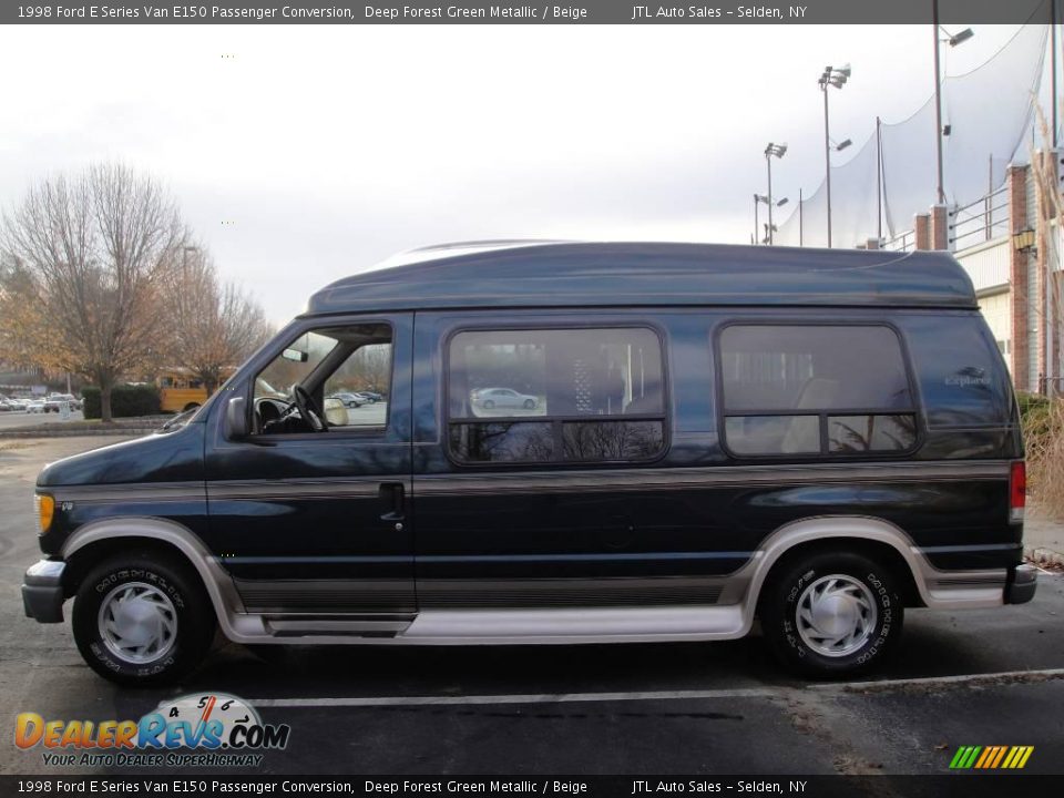 1998 Ford E Series Van E150 Passenger Conversion Deep Forest Green Metallic / Beige Photo #3