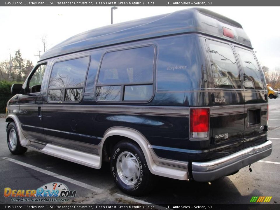1998 Ford E Series Van E150 Passenger Conversion Deep Forest Green Metallic / Beige Photo #5
