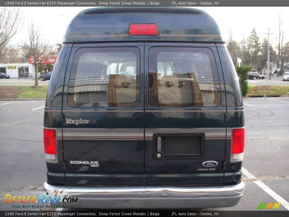 1998 Ford E Series Van E150 Passenger Conversion Deep Forest Green Metallic / Beige Photo #6