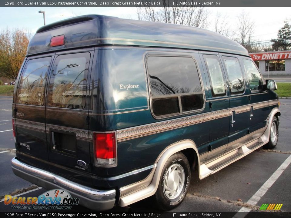 1998 Ford E Series Van E150 Passenger Conversion Deep Forest Green Metallic / Beige Photo #7