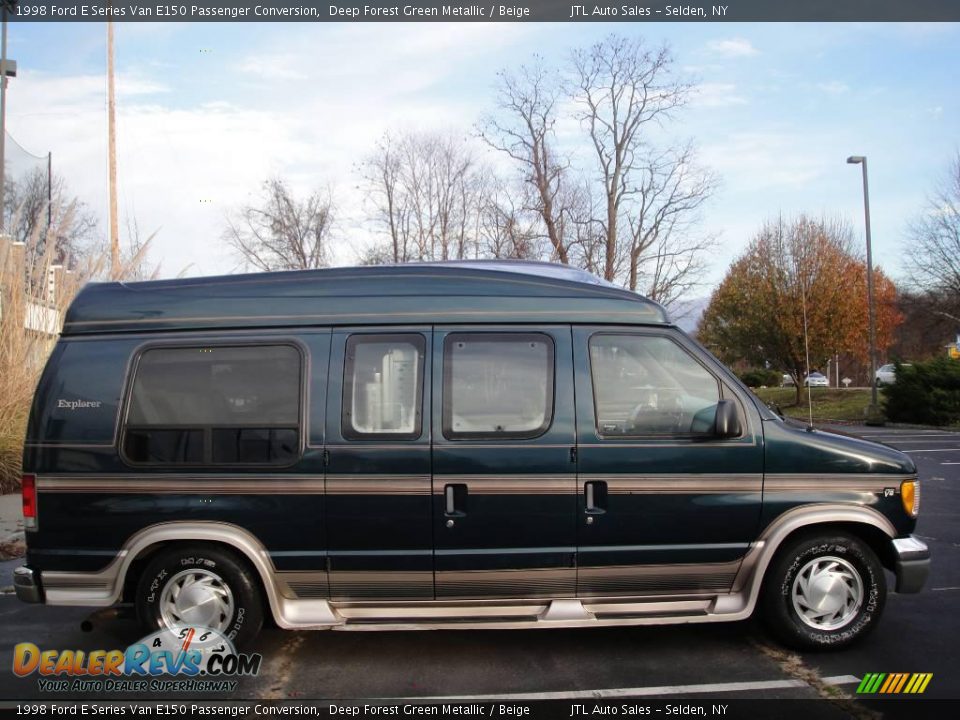 1998 Ford E Series Van E150 Passenger Conversion Deep Forest Green Metallic / Beige Photo #8