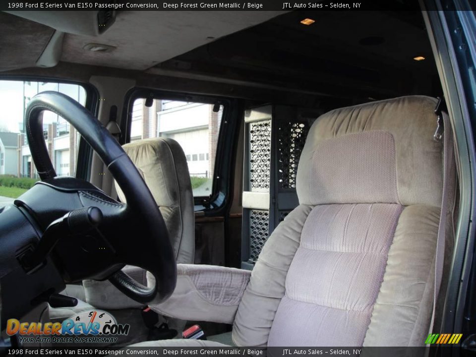 1998 Ford E Series Van E150 Passenger Conversion Deep Forest Green Metallic / Beige Photo #11