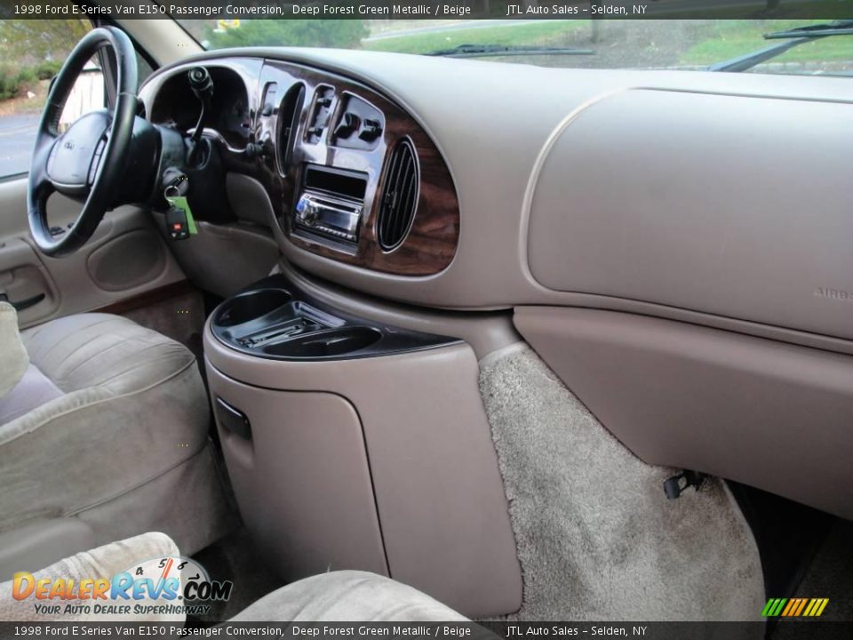 1998 Ford E Series Van E150 Passenger Conversion Deep Forest Green Metallic / Beige Photo #12