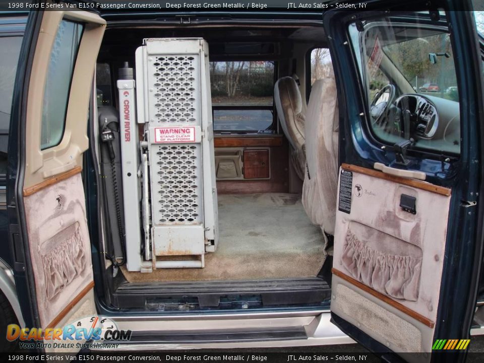1998 Ford E Series Van E150 Passenger Conversion Deep Forest Green Metallic / Beige Photo #15