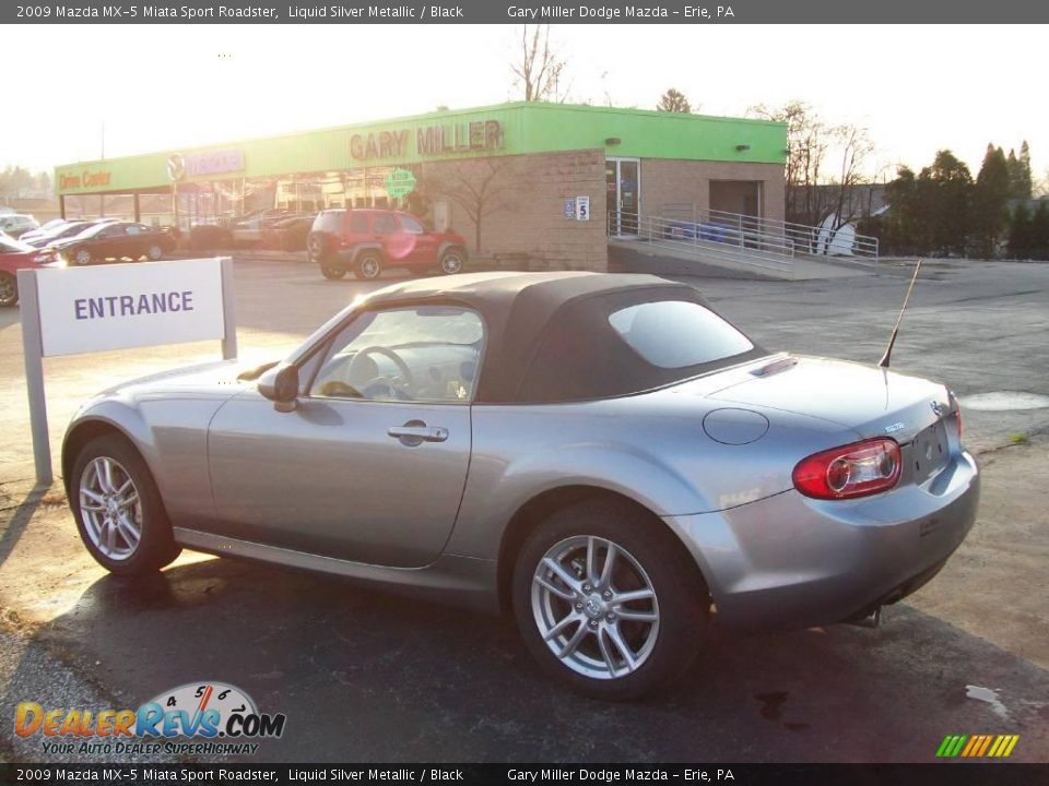 2009 Mazda MX-5 Miata Sport Roadster Liquid Silver Metallic / Black Photo #2