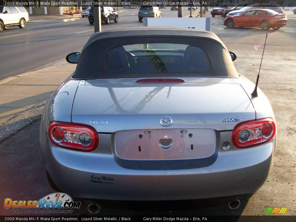 2009 Mazda MX-5 Miata Sport Roadster Liquid Silver Metallic / Black Photo #4