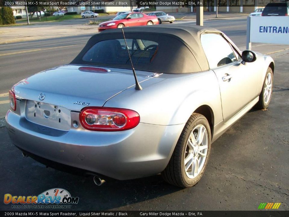 2009 Mazda MX-5 Miata Sport Roadster Liquid Silver Metallic / Black Photo #6