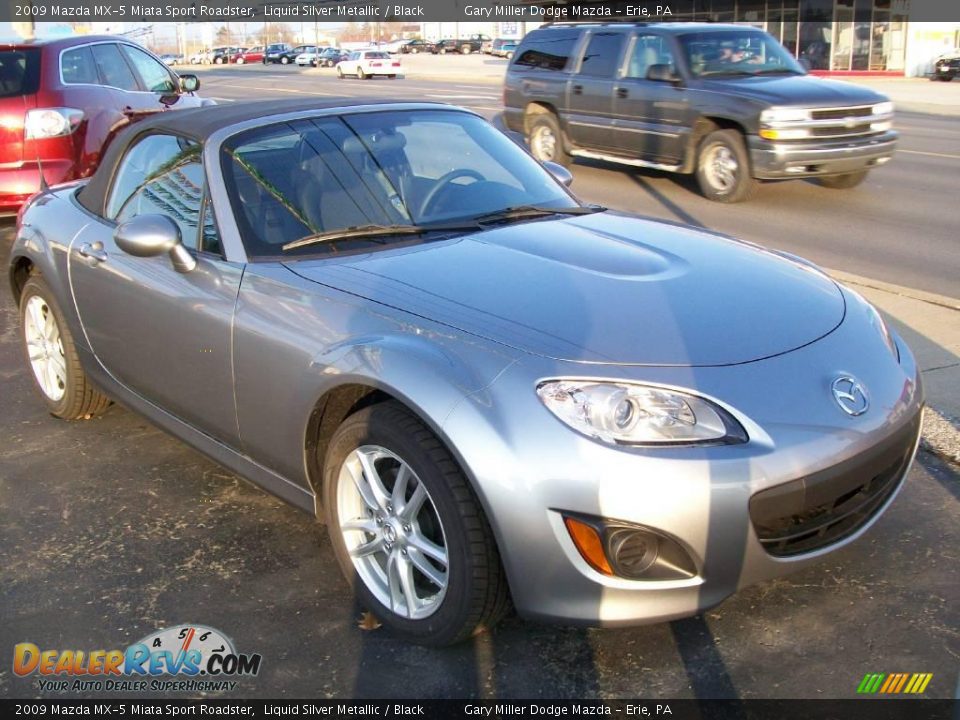 2009 Mazda MX-5 Miata Sport Roadster Liquid Silver Metallic / Black Photo #8
