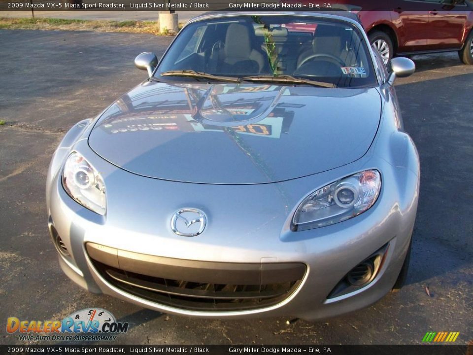 2009 Mazda MX-5 Miata Sport Roadster Liquid Silver Metallic / Black Photo #9