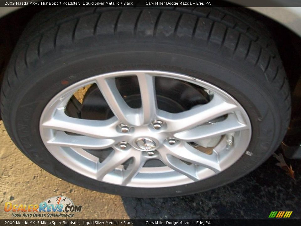 2009 Mazda MX-5 Miata Sport Roadster Liquid Silver Metallic / Black Photo #10